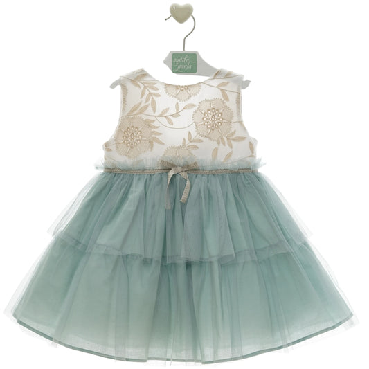 Vestido falda tul con pecho bordado 'GÉMINIS'