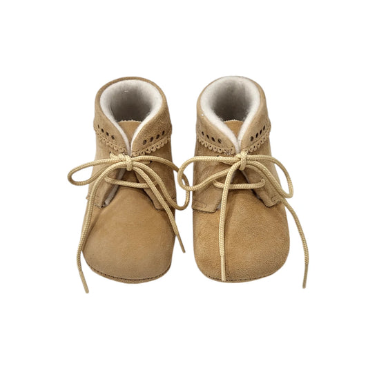 Blucher bebé de piel ante con cordones