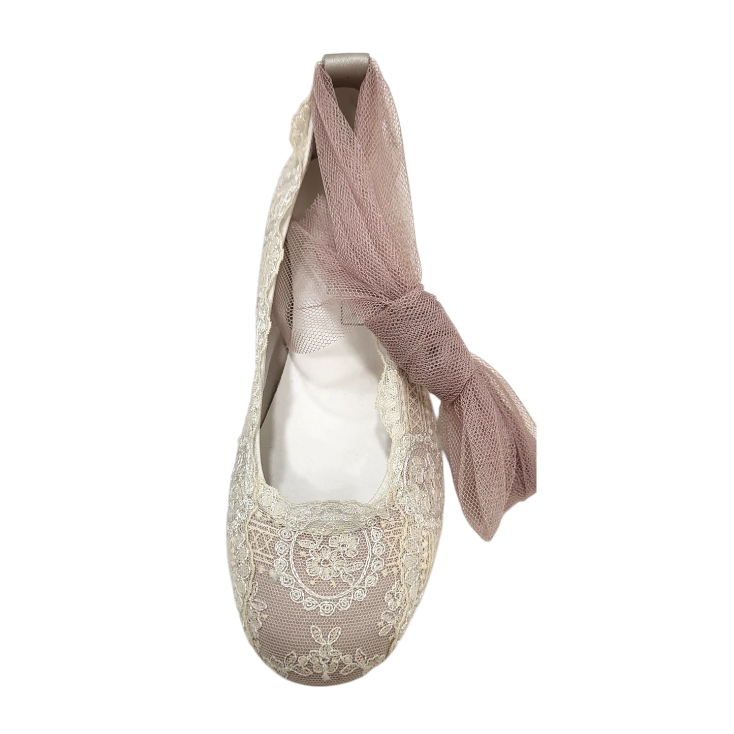 Zapato de niña ceremonia rosa empolvado 'Joya'