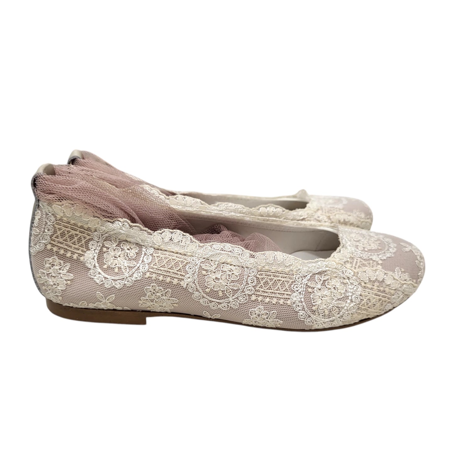 Zapato de niña ceremonia rosa empolvado 'Joya'