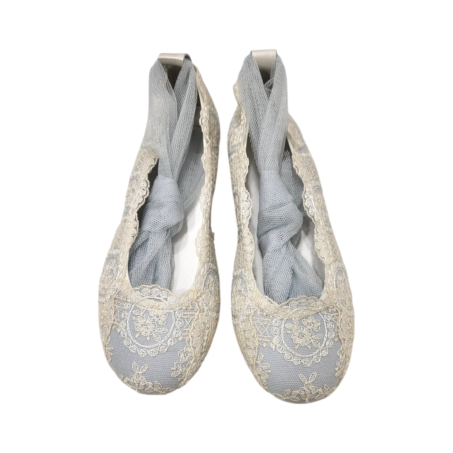 Zapato de niña ceremonia azul empolvado claro 'Joya'