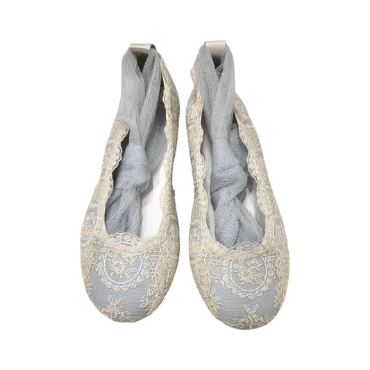 Zapato de niña ceremonia azul empolvado claro 'Joya'