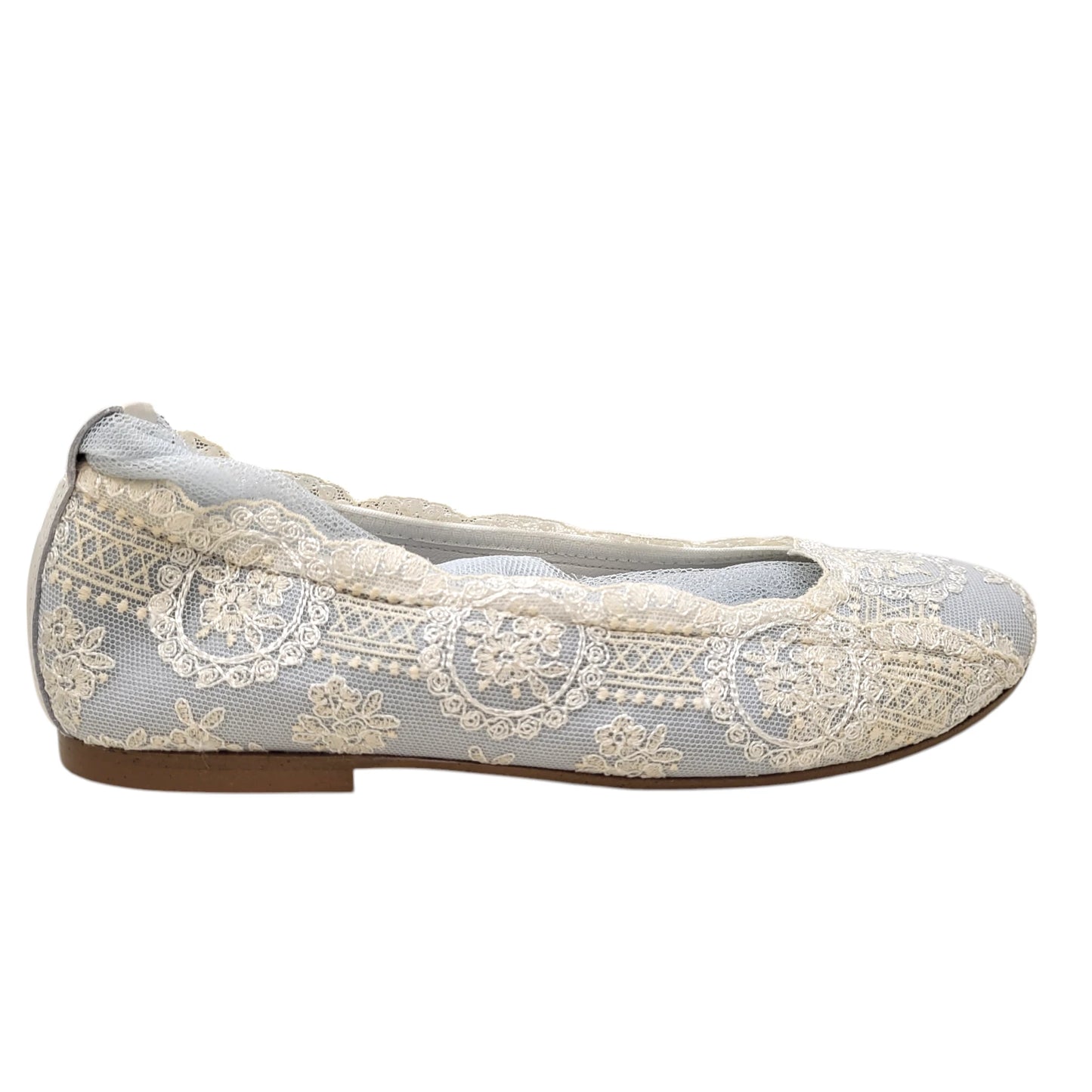 Zapato de niña ceremonia azul empolvado claro 'Joya'