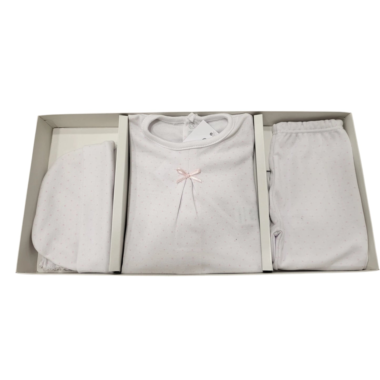 Pack recién nacido pijama, gorrito y manoplas