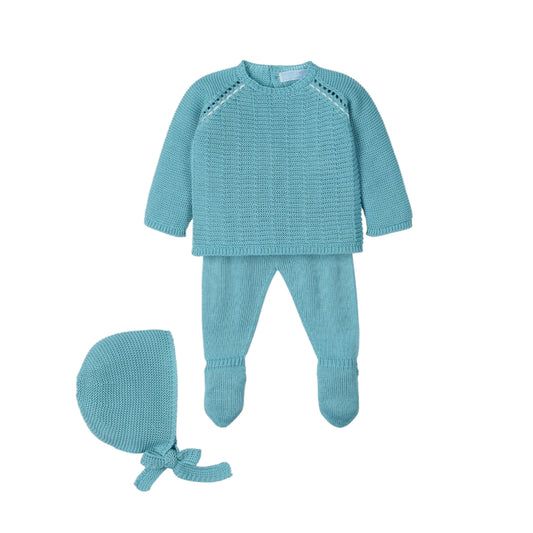 Conjunto bebé 3pzas jubón, polaina y capota 'VIBRANT'