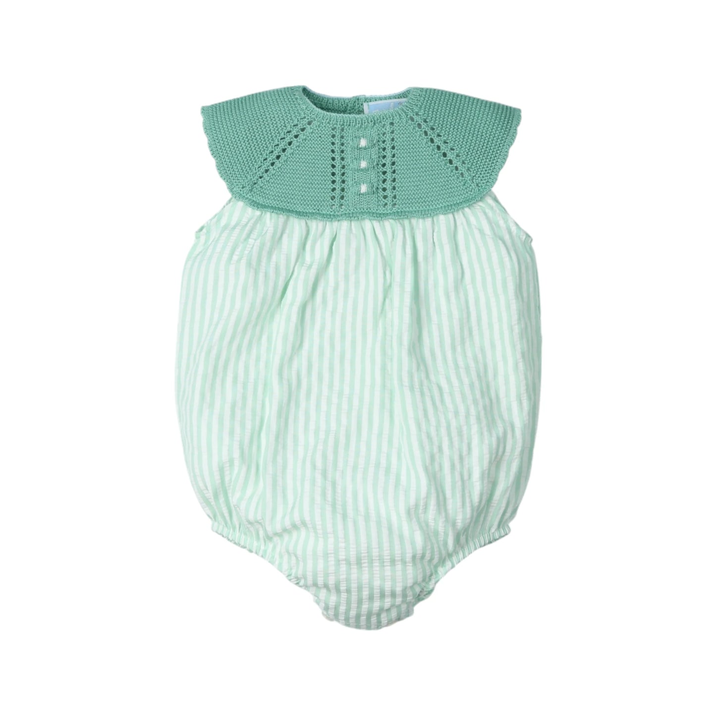 Pelele unisex combinado punto y tejido seersucker 'RAINBOW'