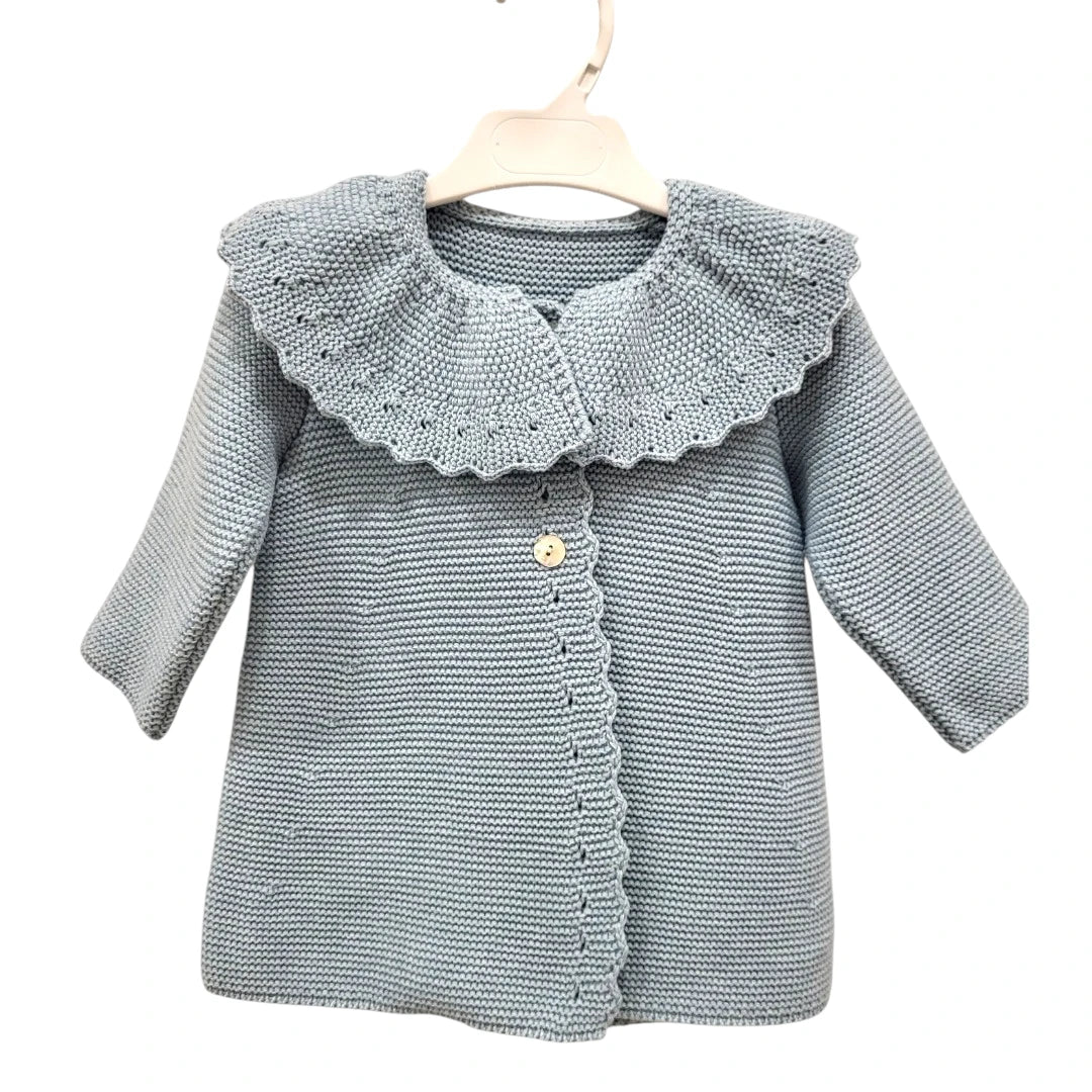 Abrigo bebé de punto con capota