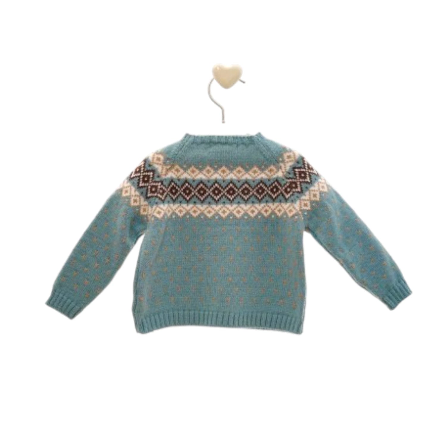 Jersey verde agua con dibujo greca 'Delhi'