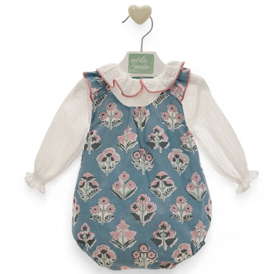 Conjunto de ranita con tirantes y camisa bebé 'Jaipur'